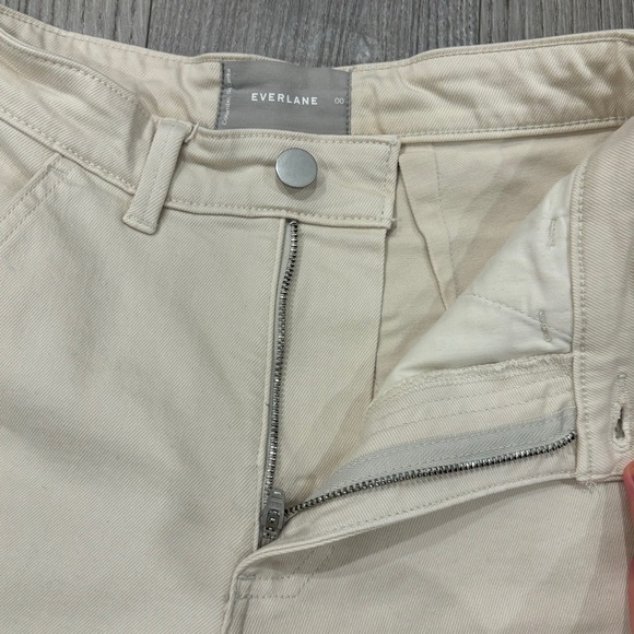 Everlane Straight Leg High Rise Crop Jeans Sandstone Pants  Women’s Size 00/24 - Picture 15 of 16